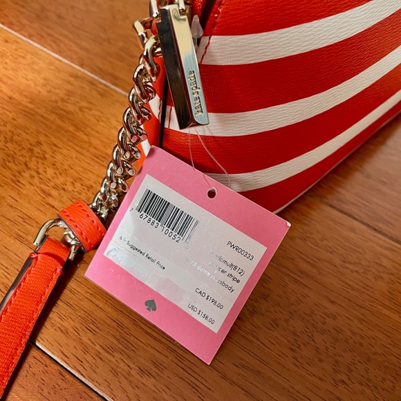 Kate Spade NEW Spencer Stripe Small Dome Crossbody Bag - Picture 6 of 8